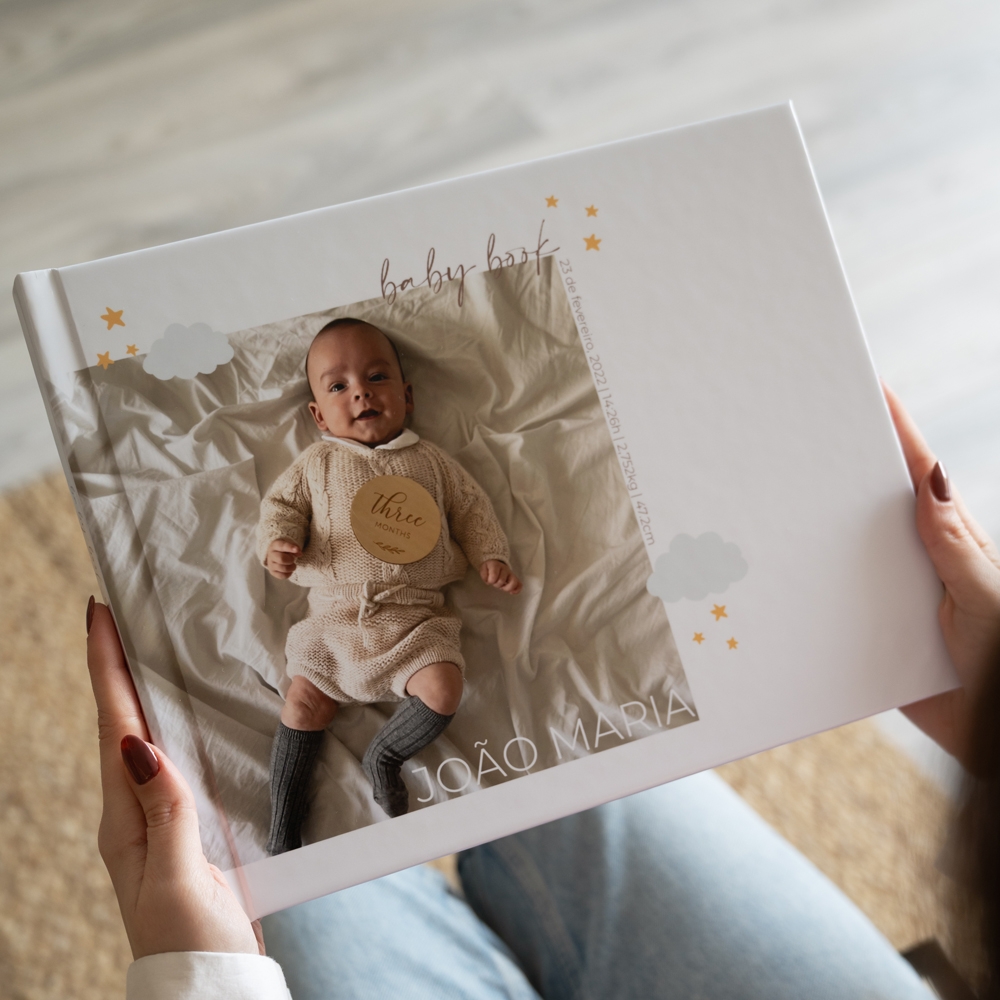Álbum do Primeiro Ano do Bebé Rosa inspiração 2