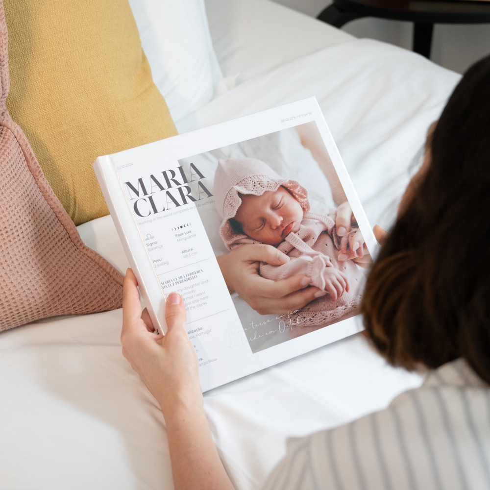 Álbum do Primeiro Ano do Bebé Rosa inspiração 9